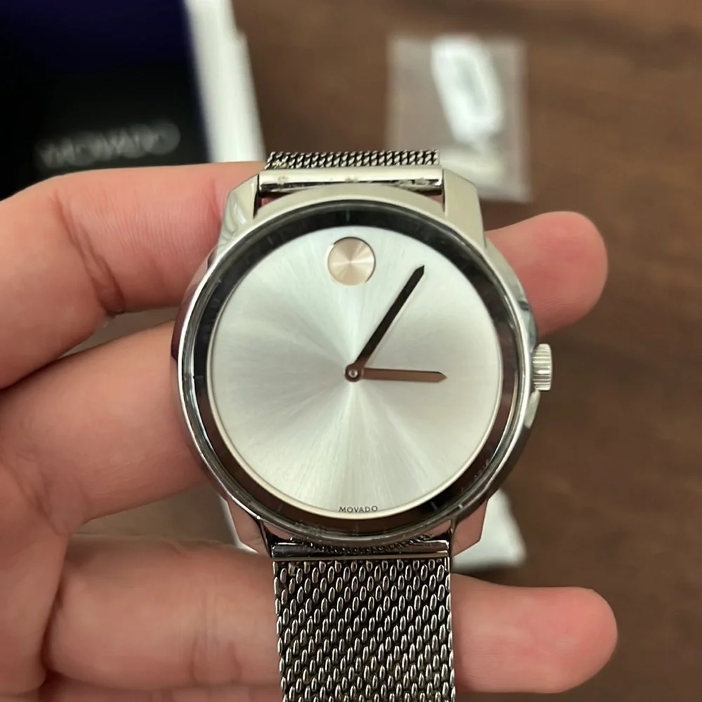 Movado Men's Bold Large Sunray Dial Analog Quartz 44mm Watch